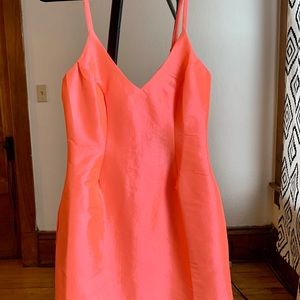 Neon pink party dress
